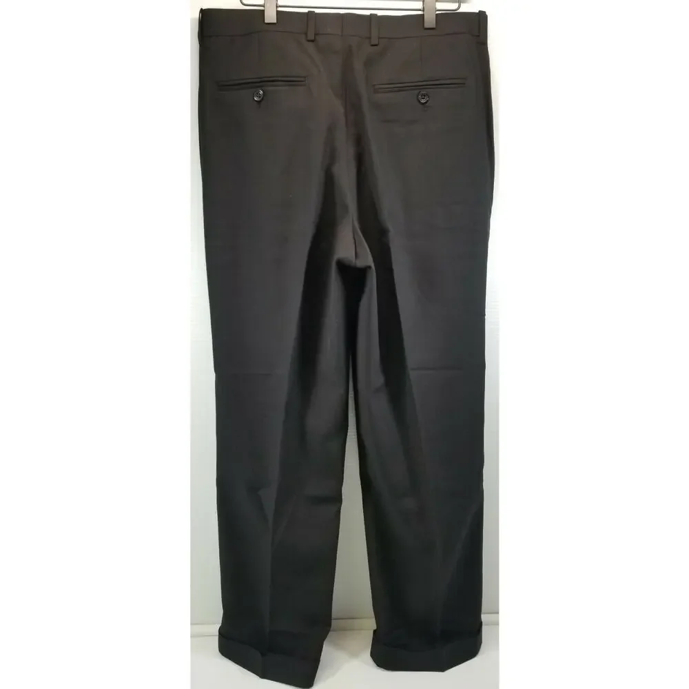 II) Perry Ellis Portfolio Double Pleated Classic Fit Performance Dress Pants 33